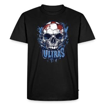 Skull Football Fanblock Fan Ultra Ultras - Men's Premium Organic T-Shirt - black - Front - Nico (187cm)
