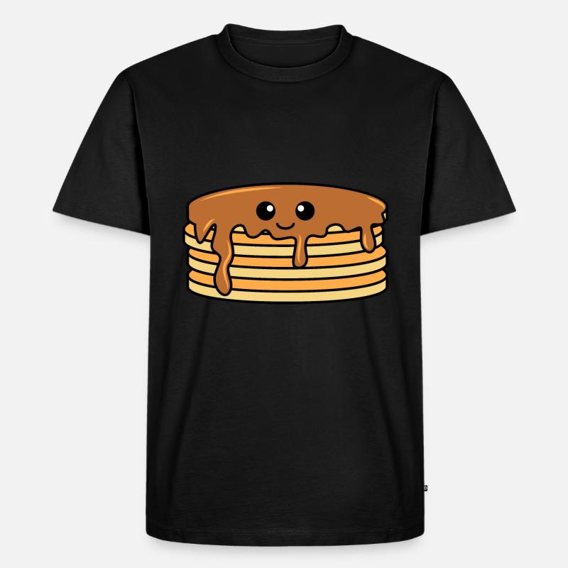 Pancake Comic - Männer Premium Bio T-Shirt - Schwarz