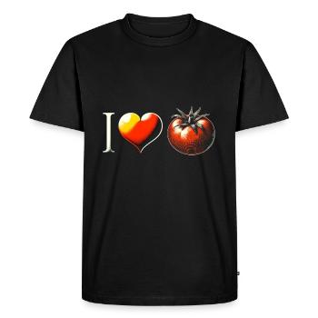 Tomate - T-shirt Premium bio Homme - noir - Devant - Nico (187cm)