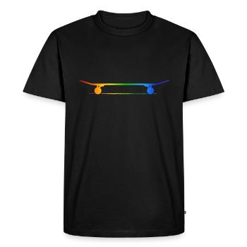 skateboard sk8 rainbow-grind skate skateboarder - T-shirt Premium bio Homme - noir - Devant - Nico (187cm)