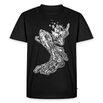 "Eclatement" (blanc) - T-shirt Premium bio Homme - noir - Devant - Nico (187cm)