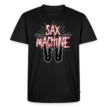 Sax Machine - Saxophone Saxophone Music Instrument - Men's Premium Organic T-Shirt - black - Front - Nico (187cm)