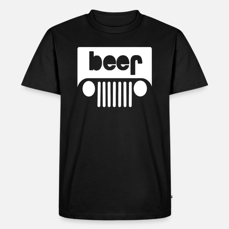 Beer / Jeep ... Geschenkidee - Männer Premium Bio T-Shirt - Schwarz