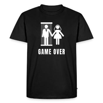 Bachelorette party gift witty groom - Men's Premium Organic T-Shirt - black - Front - Nico (187cm)