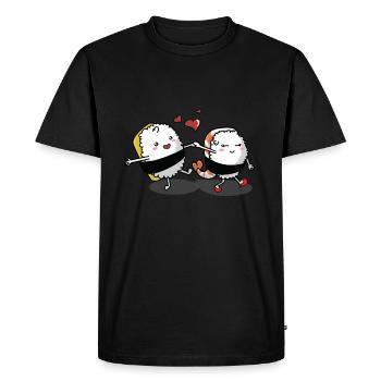 Amateurs de sushi - T-shirt Premium bio Homme - noir - Devant - Nico (187cm)