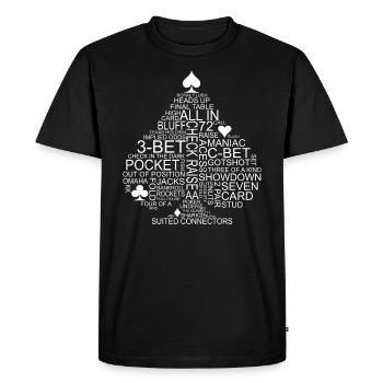 Poker à pique - T-shirt Premium bio Homme - noir - Devant - Nico (187cm)