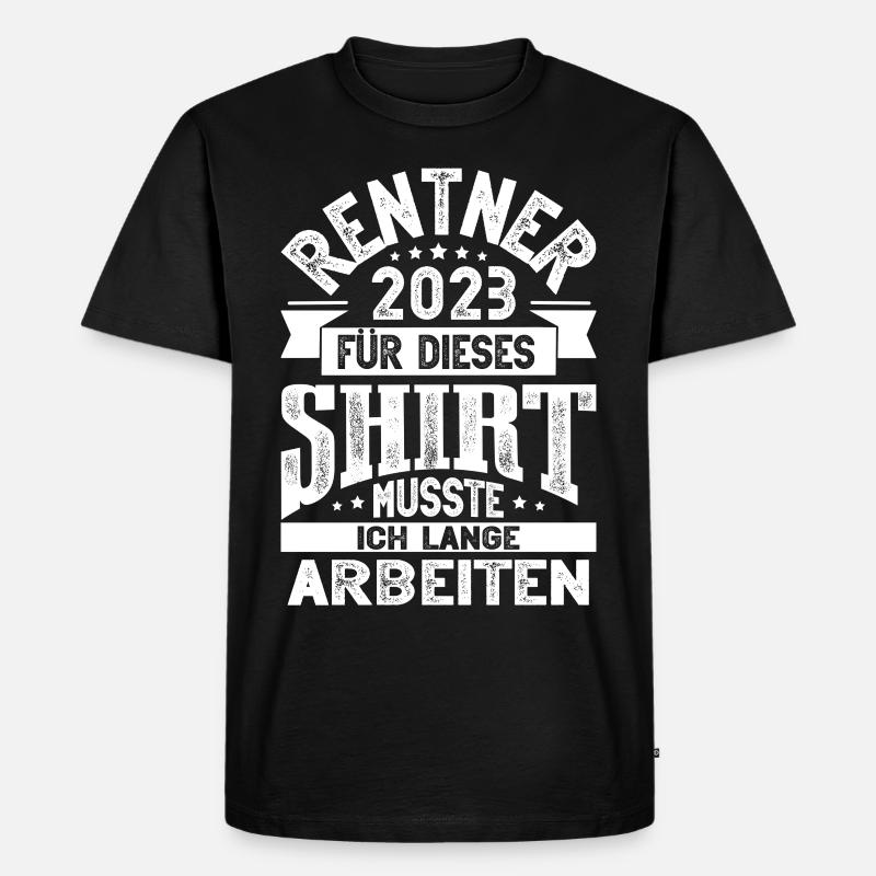Rentner 2023 Ruhestand - Männer Premium Bio T-Shirt - Schwarz