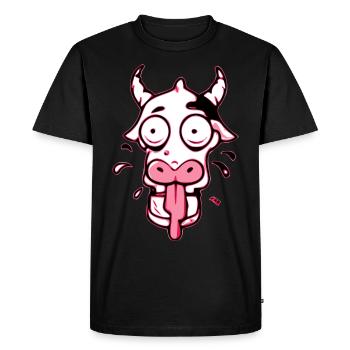 Lilu la vache - T-shirt Premium bio Homme - noir - Devant - Nico (187cm)