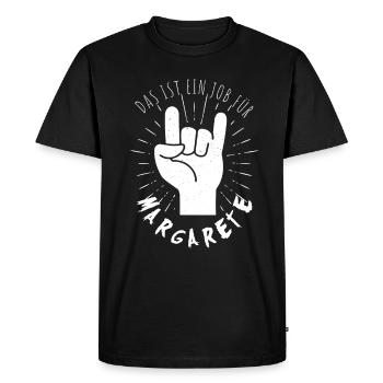 Emploi pour Margarete - T-shirt Premium bio Homme - noir - Devant - Nico (187cm)