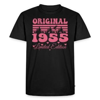 Cadeau 69e Anniversaire 1955 Femme | Né en 1955 - T-shirt Premium bio Homme - noir - Devant - Nico (187cm)