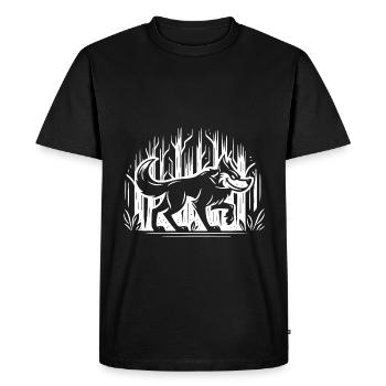 Bad Wolf Design – Sauvage, intrépide et mystérieux - T-shirt Premium bio Homme - noir - Devant - Nico (187cm)