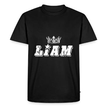 Liam - T-shirt Premium bio Homme - noir - Devant - Nico (187cm)
