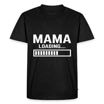 Maman charge maman maman - T-shirt Premium bio Homme - noir - Devant - Nico (187cm)