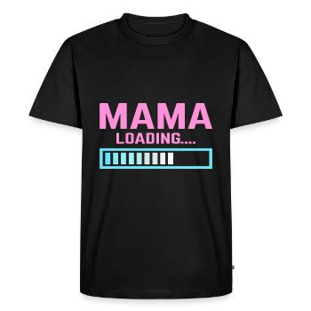 Maman charge maman maman - T-shirt Premium bio Homme - noir - Devant - Nico (187cm)