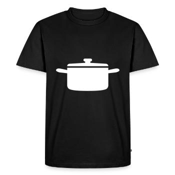 symbole de marmite - T-shirt Premium bio Homme - noir - Devant - Nico (187cm)