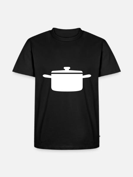 cooking pot symbol - Men's Premium Organic T-Shirt - black