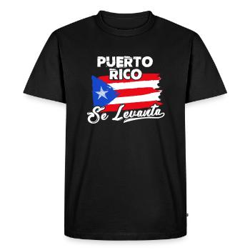 Porto Rico - T-shirt Premium bio Homme - noir - Devant - Nico (187cm)