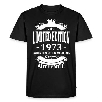 Limited Edition 1973 - Men's Premium Organic T-Shirt - black - Front - Nico (187cm)