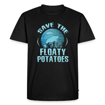 Save The Floaty Potatoes Sea cow Manatee Animal Welfare - Men's Premium Organic T-Shirt - black - Front - Nico (187cm)