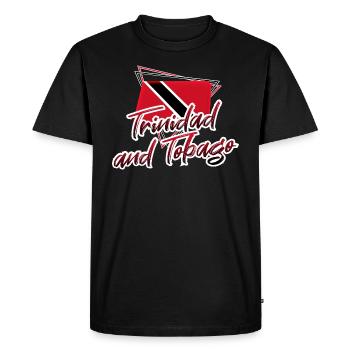 Trinité-et-Tobago - T-shirt Premium bio Homme - noir - Devant - Nico (187cm)