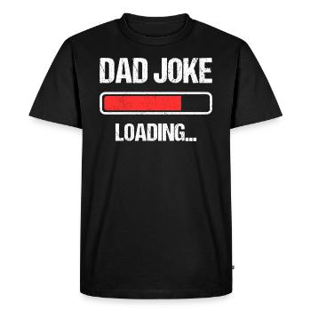 Dad Joke Loading I - Men's Premium Organic T-Shirt - black - Front - Nico (187cm)