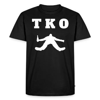 TKO Homme Ivre Évanoui Blackout Coma Blanc - T-shirt Premium bio Homme - noir - Devant - Nico (187cm)
