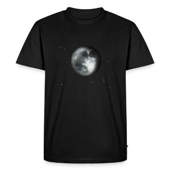 Mond und Sterne - Männer Premium Bio T-Shirt - Schwarz - Vorne - Nico (187cm)