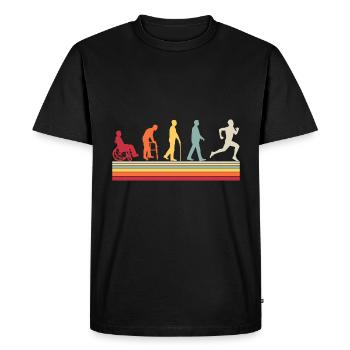 Thérapeute Human Evolution Vintage Physiothérapeute - T-shirt Premium bio Homme - noir - Devant - Nico (187cm)