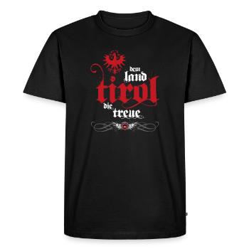 Dem Land Tirol die Treue - Männer Premium Bio T-Shirt - Schwarz - Vorne - Nico (187cm)