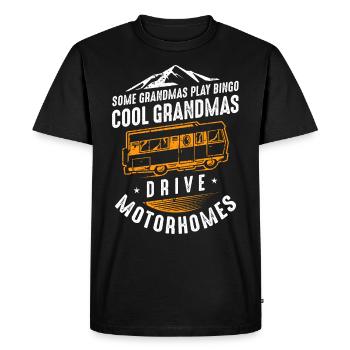 Cool Grandmas Drive Motorhomes - T-shirt Premium bio Homme - noir - Devant - Nico (187cm)