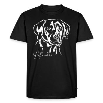 LABRADOR RETRIEVER Dogs Dog Labbi Wilsigns - Men's Premium Organic T-Shirt - black - Front - Nico (187cm)
