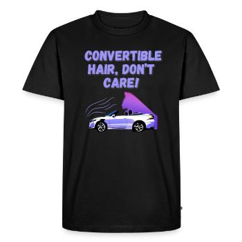 Funny Cabriolet Saying English Convertible Fun - Men's Premium Organic T-Shirt - black - Front - Nico (187cm)