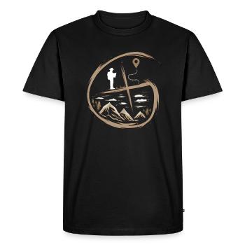 Geocacher Gift for Geocache Treasure Hunt - Men's Premium Organic T-Shirt - black - Front - Nico (187cm)