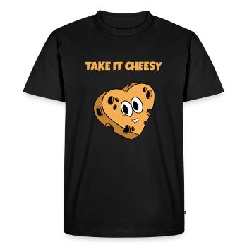 Cadeau de dépendance au fromage pour le chef à faible teneur en glucides, je le prends - T-shirt Premium bio Homme - noir - Devant - Nico (187cm)