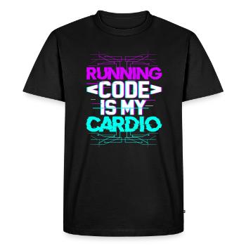 Cadeau de développeur de logiciels pour informaticien I - T-shirt Premium bio Homme - noir - Devant - Nico (187cm)