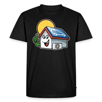 Renewable Energy - Solar Cell - Heat Pump - Men's Premium Organic T-Shirt - black - Front - Nico (187cm)