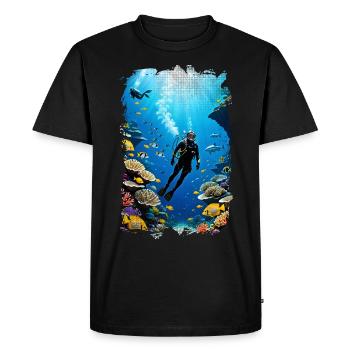 Scuba diving - Men's Premium Organic T-Shirt - black - Front - Nico (187cm)