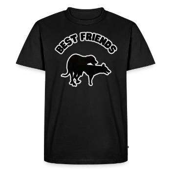 Meilleurs amis Black Grunge - T-shirt Premium bio Homme - noir - Devant - Nico (187cm)
