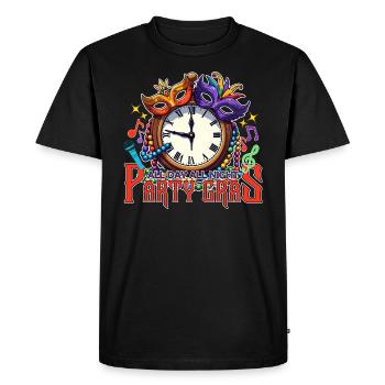 TOUTE LA JOURNÉE TOUTE LA NUIT FÊTE GRAS - T-shirt Premium bio Homme - noir - Devant - Nico (187cm)
