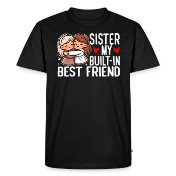 SŒUR : MA MEILLEURE AMIE INTÉGRÉE - T-shirt Premium bio Homme - noir - Devant - Nico (187cm)