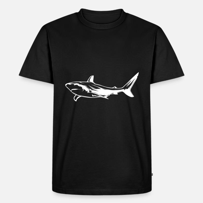 Silhouette d’animal de requin - T-shirt Premium bio Homme - noir