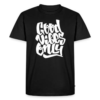 Paroles cool - T-shirt Premium bio Homme - noir - Devant - Nico (187cm)
