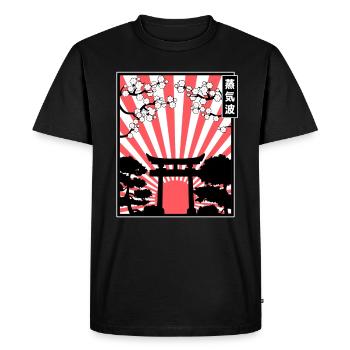 Japanese Japan Art Style Japanese sun manga - T-shirt Premium bio Homme - noir - Devant - Nico (187cm)