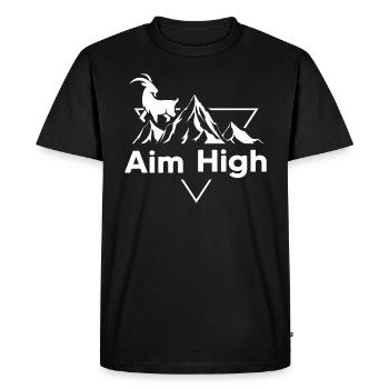 mountain hiking ferrata scrambling alpine mountain climbing - Men's Premium Organic T-Shirt - black - Front - Nico (187cm)