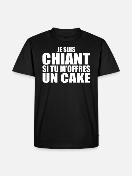 Mand, der forguder: Kage. Sjov Design Humor - Herre Premium økologisk T-shirt - sort