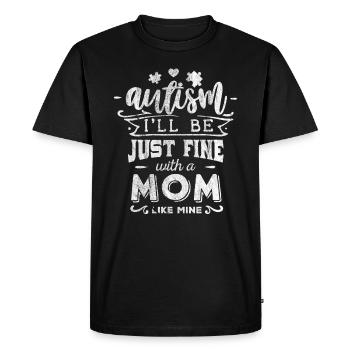 autism - Men's Premium Organic T-Shirt - black - Front - Nico (187cm)