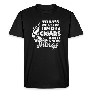 Cigar cigars - Men's Premium Organic T-Shirt - black - Front - Nico (187cm)