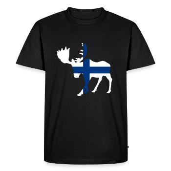 Finlande Finlande Finlande Scandinavie - T-shirt Premium bio Homme - noir - Devant - Nico (187cm)