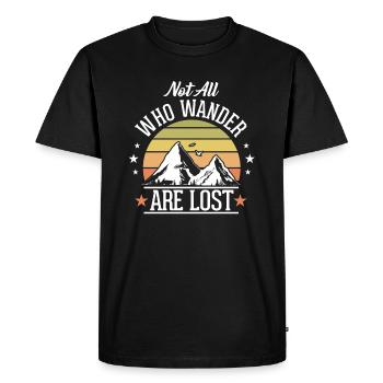 Randonnée Montagnes Montagne Wanderlust Aventure Cadeau - T-shirt Premium bio Homme - noir - Devant - Nico (187cm)