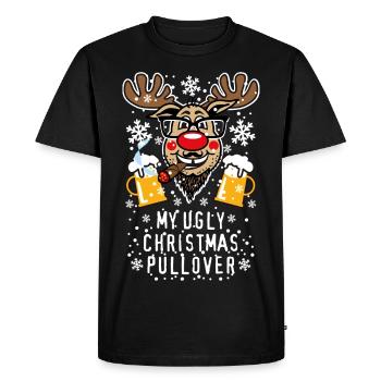 188 Cerf Rudolph Bart Zigarre My Ugly Christmas - T-shirt Premium bio Homme - noir - Devant - Nico (187cm)